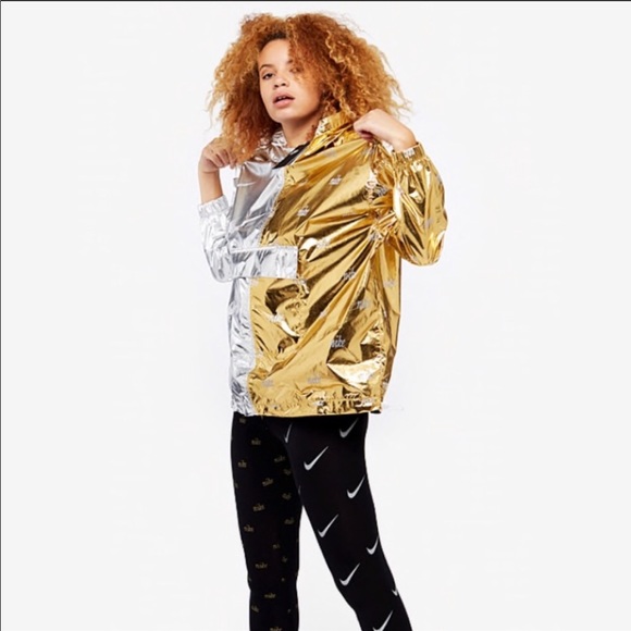 NWT Nike Metallic Logo Windbreaker - Picture 5 of 7